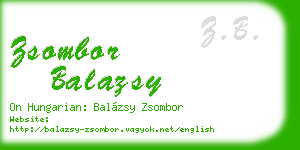 zsombor balazsy business card