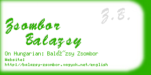 zsombor balazsy business card